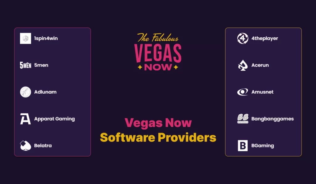 VegasNow Online Casino Providers